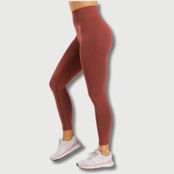 Gymshark Pants - Gymshark Flex High-Waisted Leggings – Red Marl (Size M)